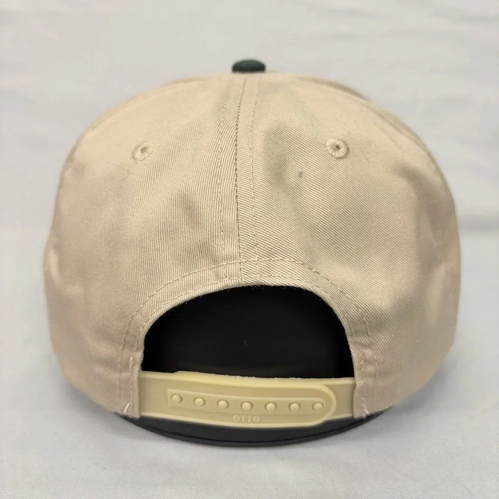 Otto Hat A7 Embroidered Snapback Mens OSFM Tan Green Two Tone Cap